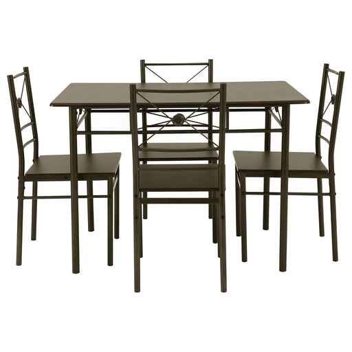 Anna 5-piece Rectangular Dining Set Dark Bronze - California Furniture (Coachella, CA)