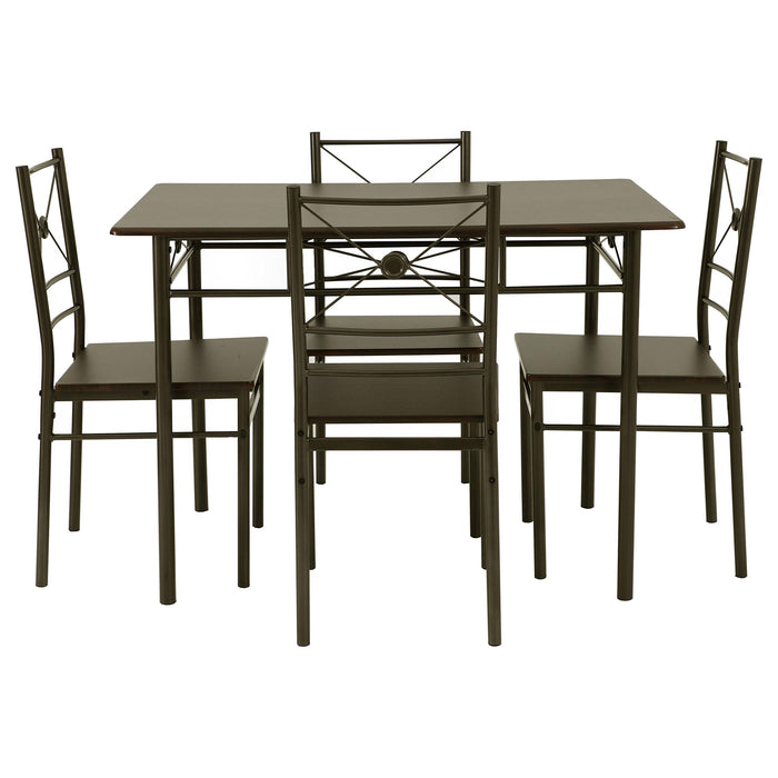 Anna 5-piece Rectangular Dining Set Dark Bronze - California Furniture (Coachella, CA)