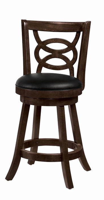 Calecita Swivel Counter Height Stools with Upholstered Seat Cappuccino (Set of 2) - California Furniture (Coachella, CA)