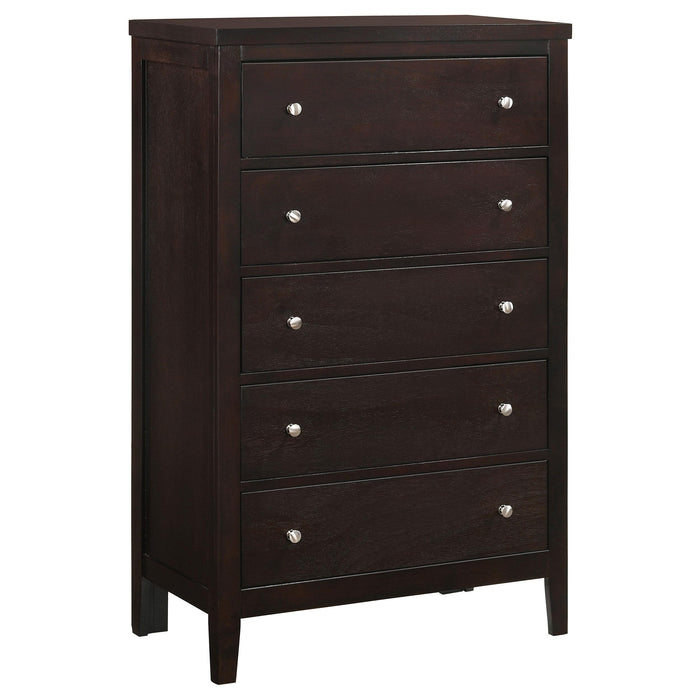 Carlton 5-drawer Rectangular Chest Cappuccino - California Furniture (Coachella, CA)