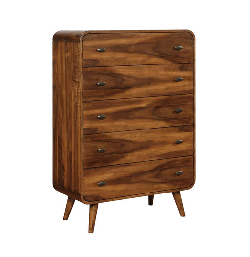 Robyn 5-drawer Chest Dark Walnut - California Furniture (Coachella, CA)