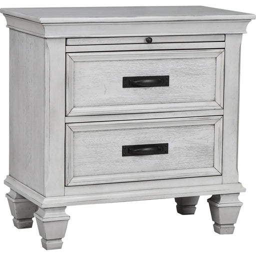 Franco 2-drawer Nightstand Antique White - California Furniture (Coachella, CA)