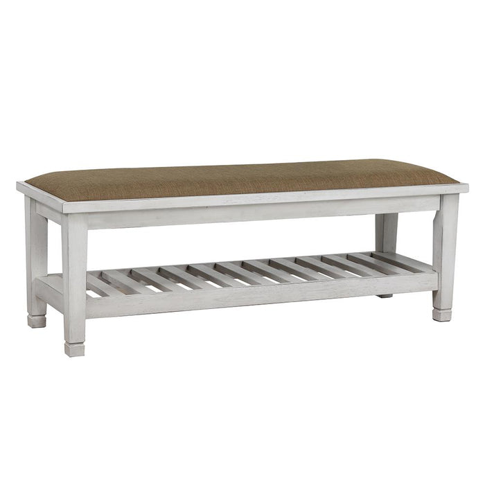Franco Bench Brown and Antique White - California Furniture (Coachella, CA)