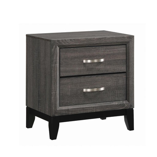 Watson 2-drawer Nightstand Grey Oak and Black - California Furniture (Coachella, CA)