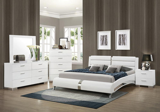 Jeremaine 4-piece Queen Bedroom Set Glossy White - California Furniture (Coachella, CA)