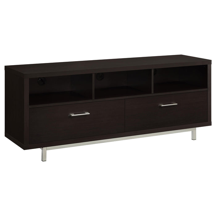 Casey 2-drawer Rectangular TV Console Cappuccino - California Furniture (Coachella, CA)