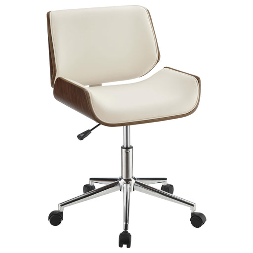 Addington Adjustable Height Office Chair Ecru and Chrome - California Furniture (Coachella, CA)
