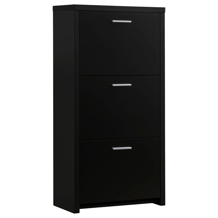 Vivian 3-drawer Shoe Cabinet Black - California Furniture (Coachella, CA)
