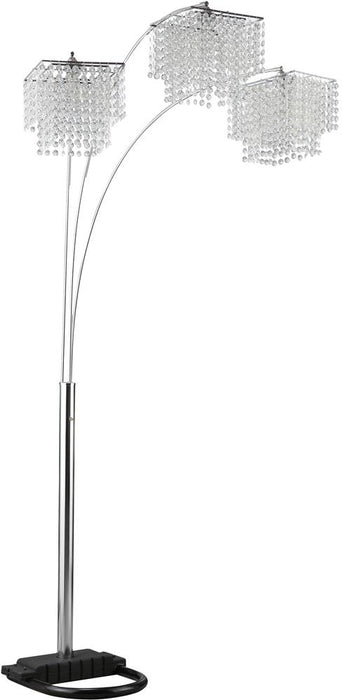 Miriam Crystal Drop Shade Floor Lamp Chrome - California Furniture (Coachella, CA)