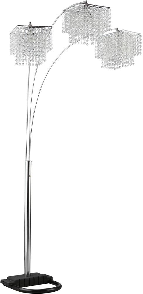 Miriam Crystal Drop Shade Floor Lamp Chrome - California Furniture (Coachella, CA)