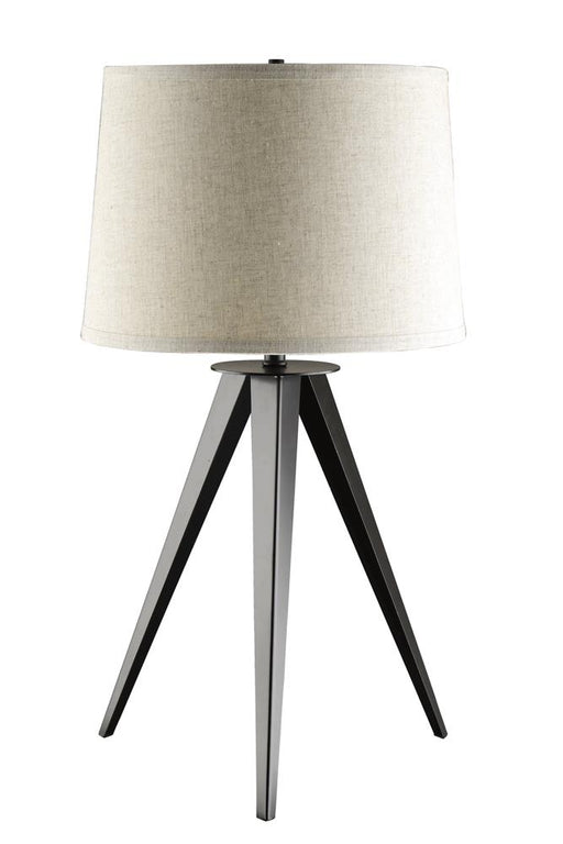 Sabat Tripod Base Table Lamp Black and Light Grey - California Furniture (Coachella, CA)
