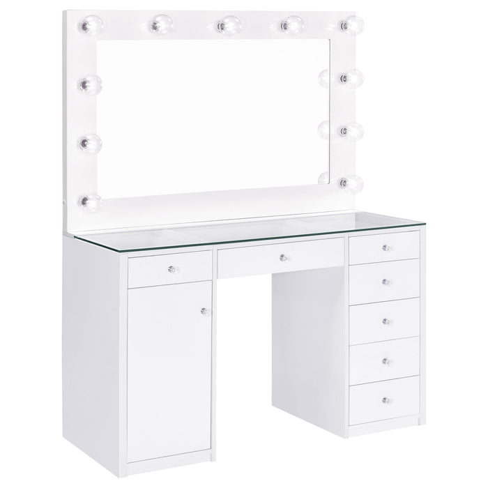Acena Vanity Table and Mirror - California Furniture (Coachella, CA)