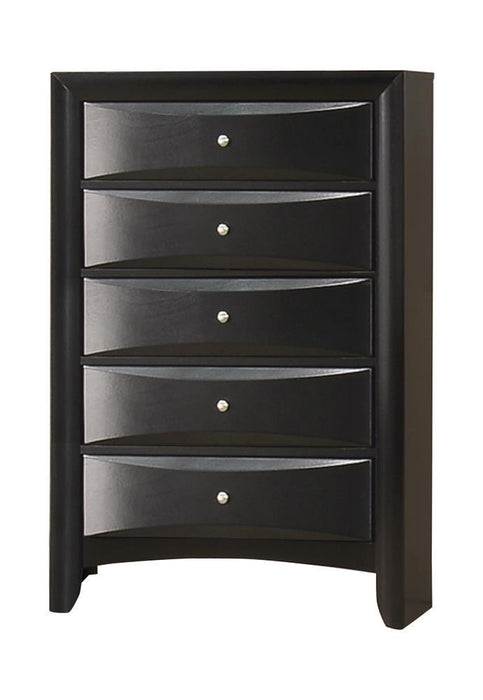 Briana Rectangular 5-drawer Chest Black - California Furniture (Coachella, CA)