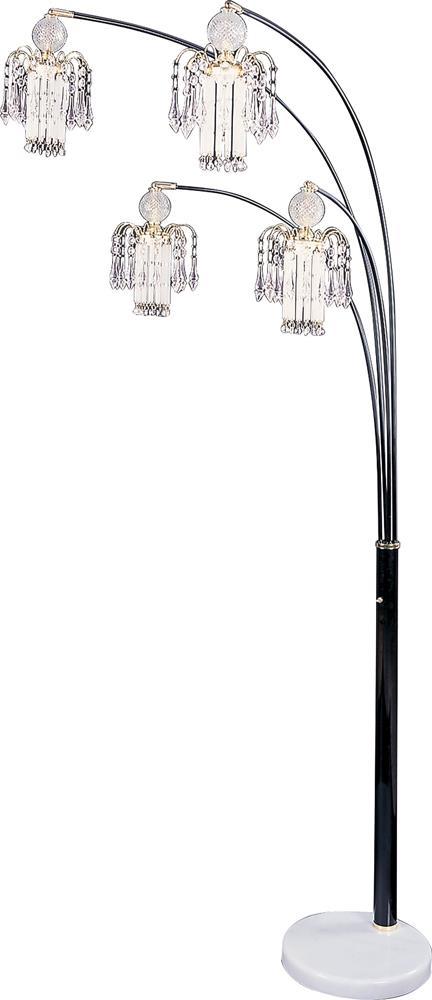 Maisel Floor Lamp with 4 Staggered Shades Black - California Furniture (Coachella, CA)