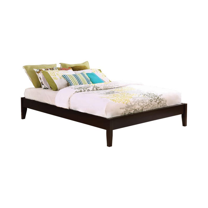 Hounslow California King, E.King, & Queen Universal Platform Bed Cappuccino - California Furniture (Coachella, CA)