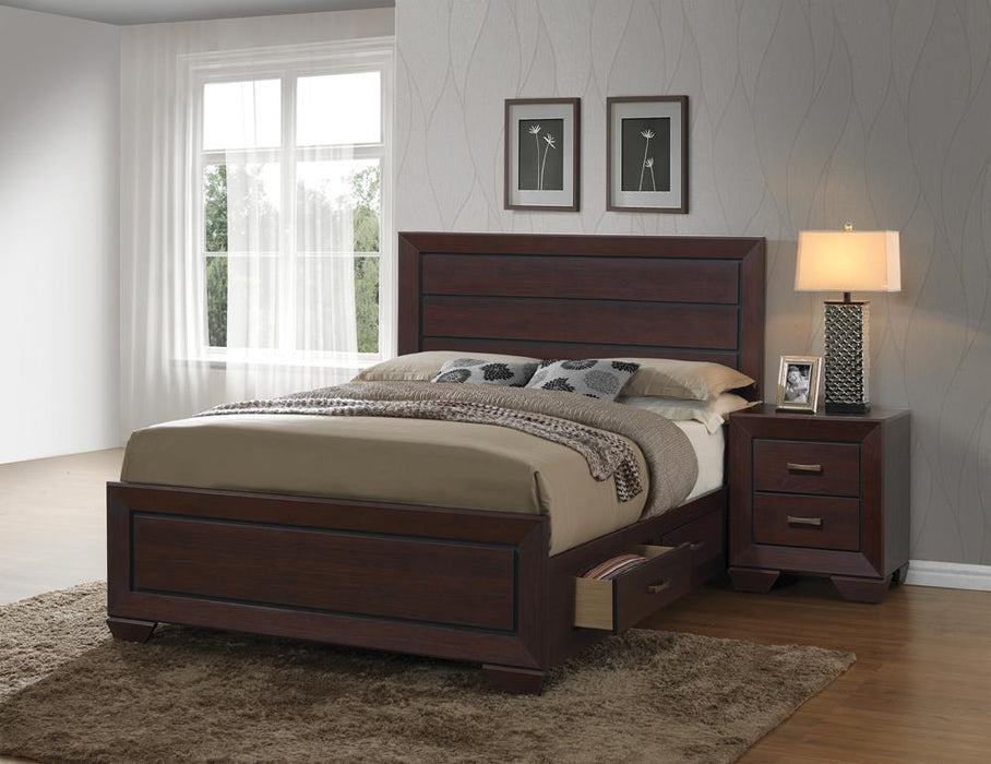 Kauffman California King, Eastren King, & Queen Panel Bed Dark Cocoa - California Furniture (Coachella, CA)