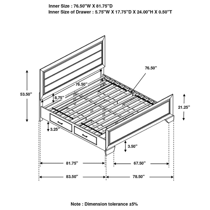 Kauffman California King, Eastren King, & Queen Panel Bed Dark Cocoa - California Furniture (Coachella, CA)