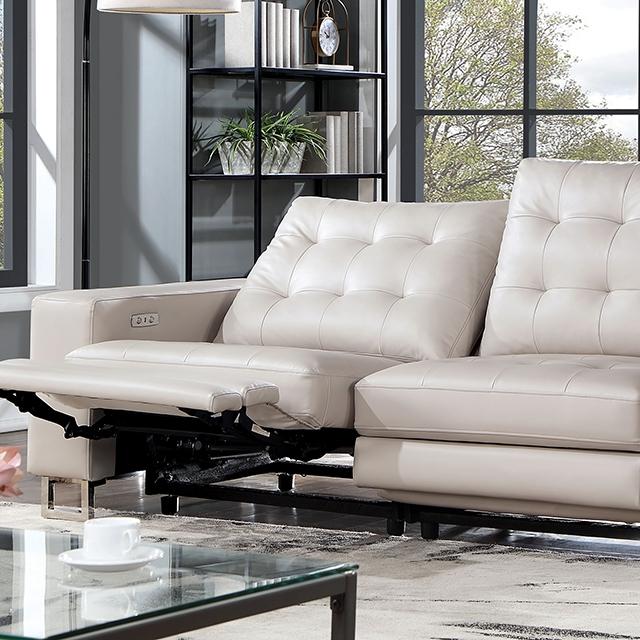 ABBERTON Power Loveseat, Beige - California Furniture (Coachella, CA)