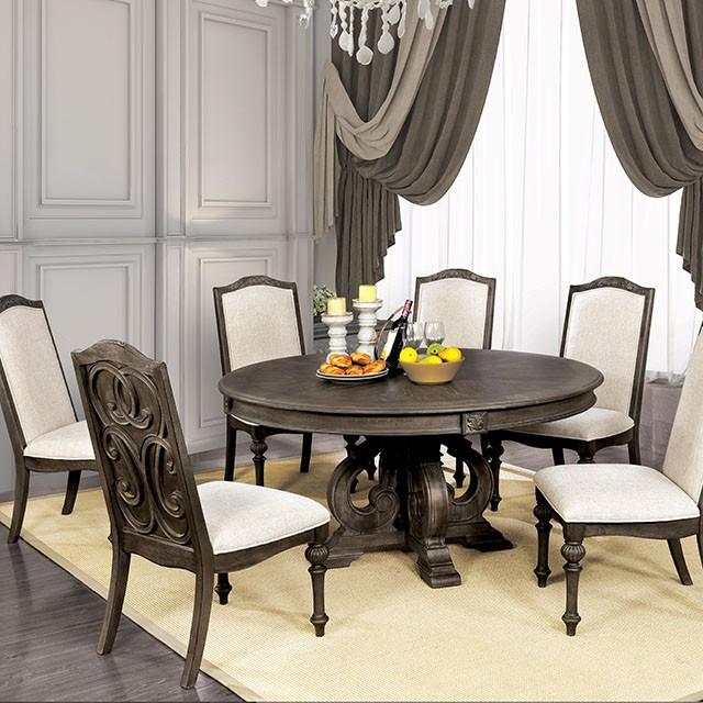 Arcadia Rustic Natural Tone Round Dining Table - California Furniture (Coachella, CA)