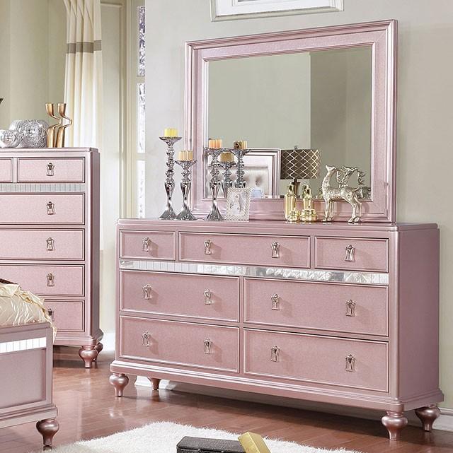 Ariston Rose Gold Dresser - California Furniture (Coachella, CA)
