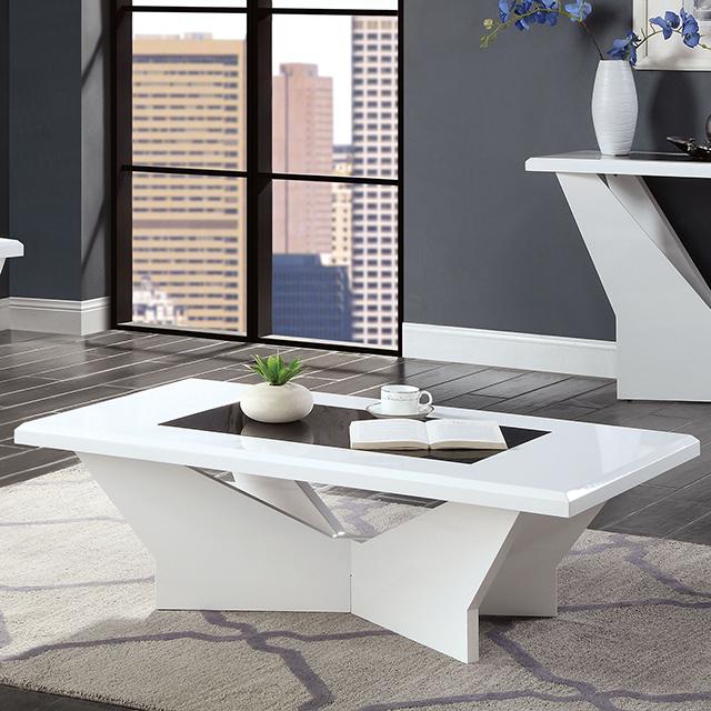 DUBENDORF Coffee Table, White - California Furniture (Coachella, CA)