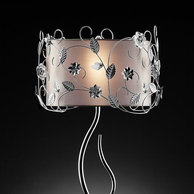 Elva Silver/Chrome Table Lamp, Double Shade - California Furniture (Coachella, CA)