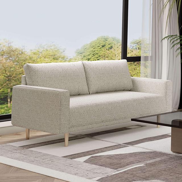 ELVERUM Loveseat, Off-White - California Furniture (Coachella, CA)