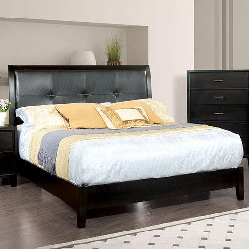 Enrico Full Queen Bed Brown, Black, & Cherry - California Furniture (Coachella, CA)