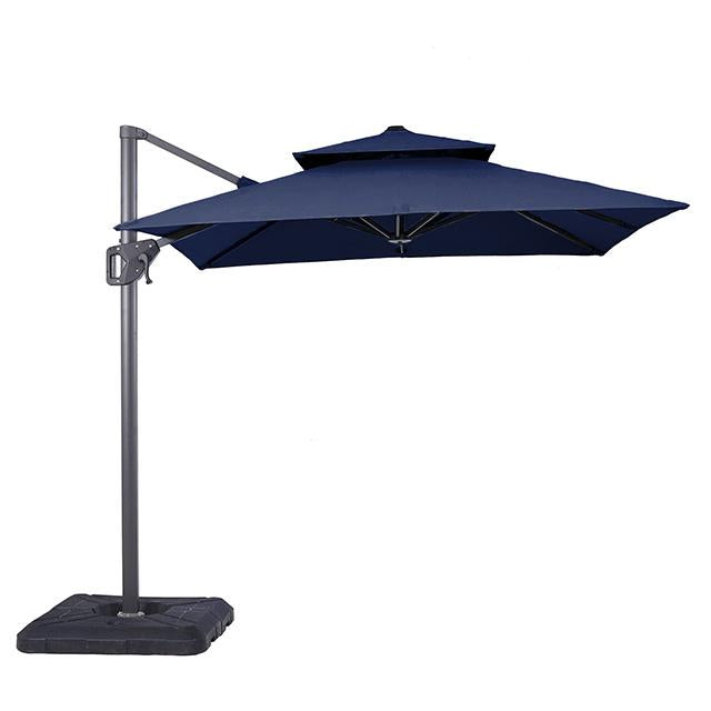 Fida 8 Ft Square Umbrella w/ Double Top + 37" Large Base - California Furniture (Coachella, CA)