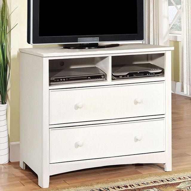 Corry White Media Chest - California Furniture (Coachella, CA)