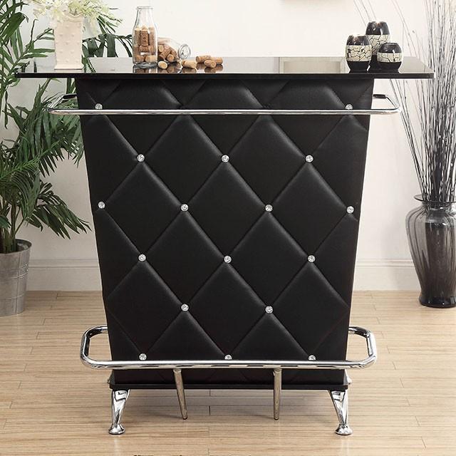 Fuero Black/Chrome Bar Table (K/D) - California Furniture (Coachella, CA)