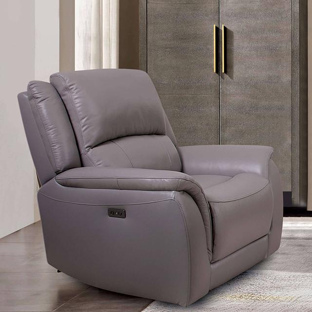 GORGIUS Power Recliner, Light Gray - California Furniture (Coachella, CA)