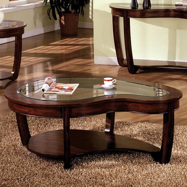 Crystal Falls Dark Cherry Coffee Table - California Furniture (Coachella, CA)