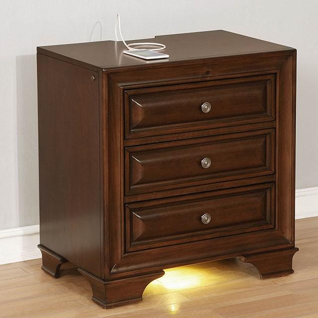 Brandt Brown Cherry Night Stand - California Furniture (Coachella, CA)