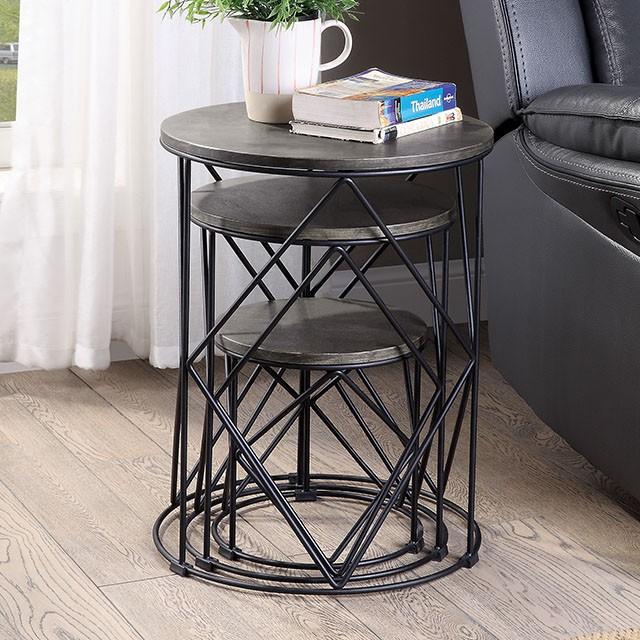 Madyson 3 Pc. Nesting Table Black - California Furniture (Coachella, CA)