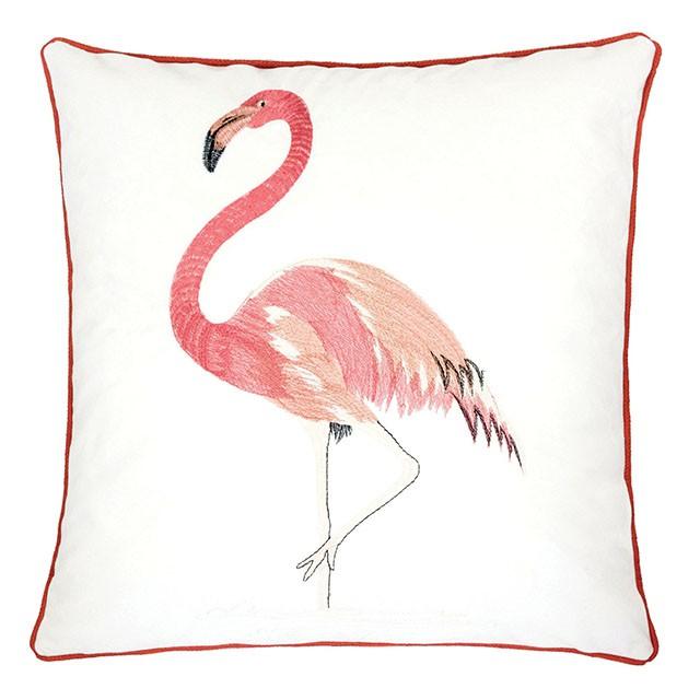 Lina Flamingo 20" X 20" Pillow, Single Flamingo - California Furniture (Coachella, CA)