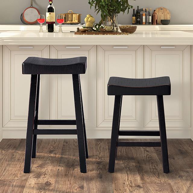 Biasca 29" Stool (2/CTN) White, Brown, & Black