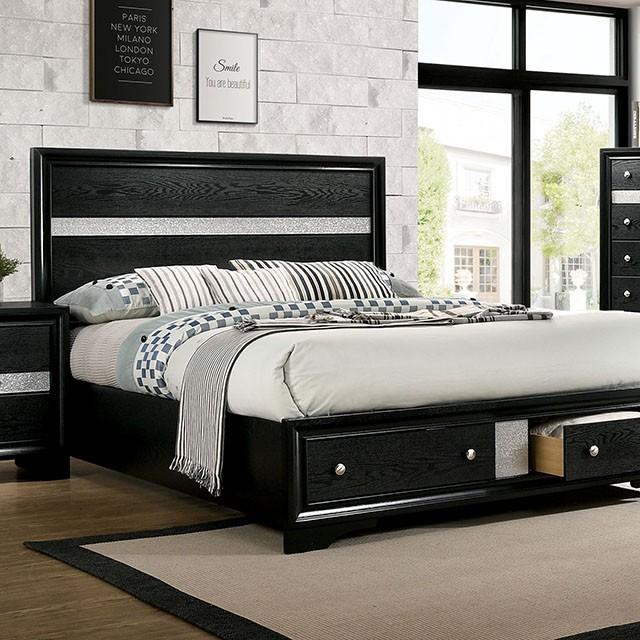 CHRISSY E.King, Full, & Queen Bed White, Grey, & Black - California Furniture (Coachella, CA)