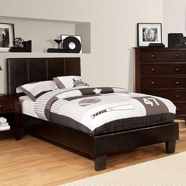Winn Park Bed Espresso, Velvet, & White - California Furniture (Coachella, CA)