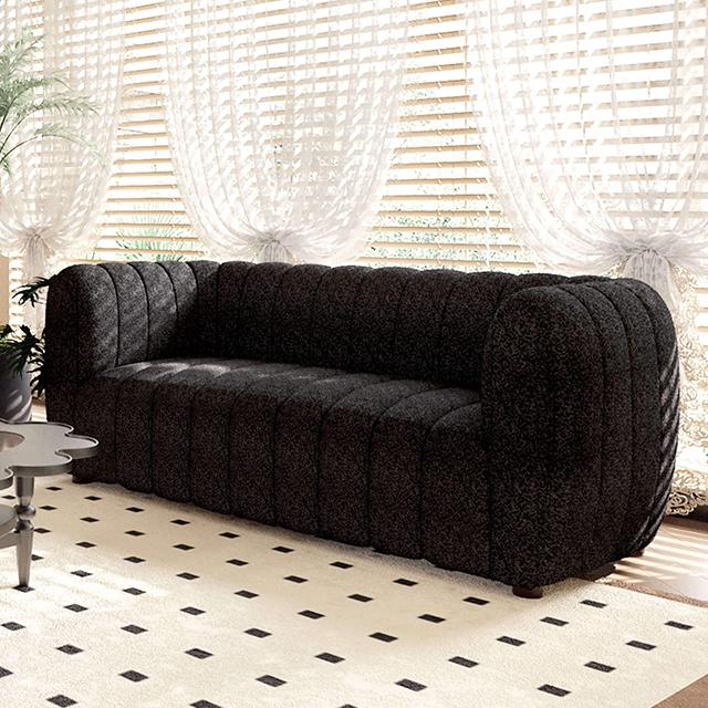 AVERSA Loveseat, Black, Gray, & White
