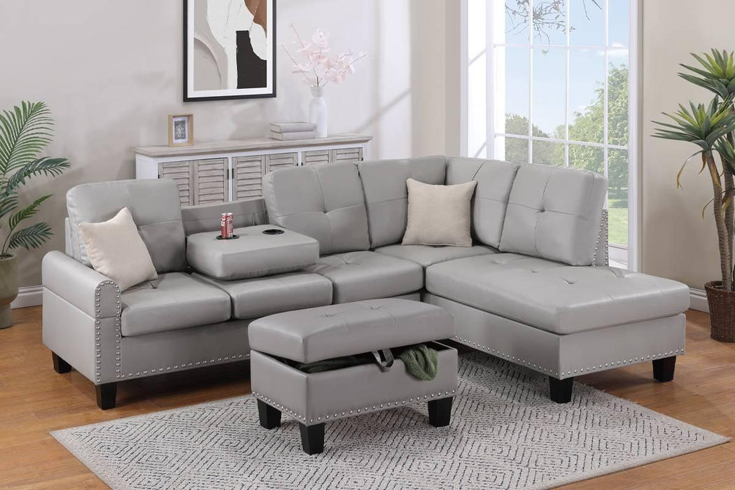 Haoind 3-Pcs Sectional in Light Gray