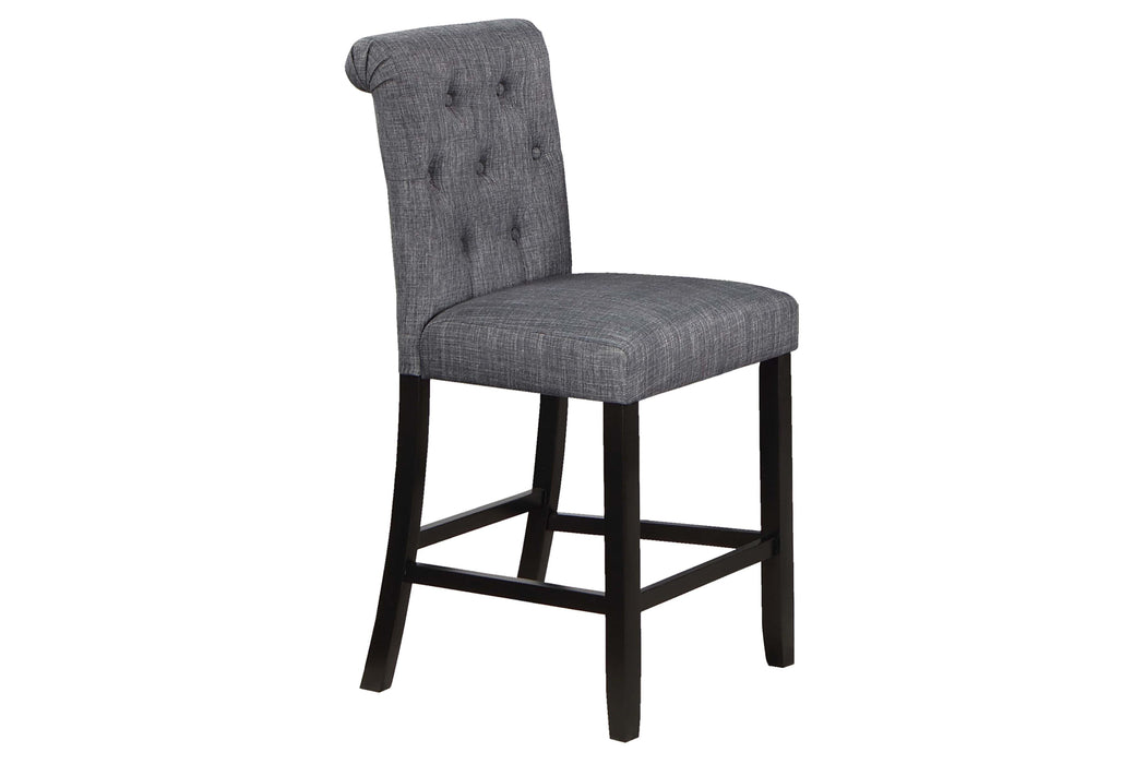 Junfen High Chair in Charcoal/Black Silver