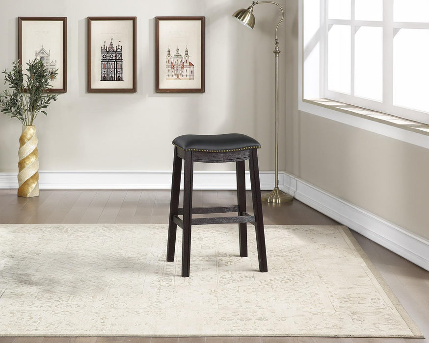 Sfvnco Bar Stool in Black Pu/Espresso Frame
