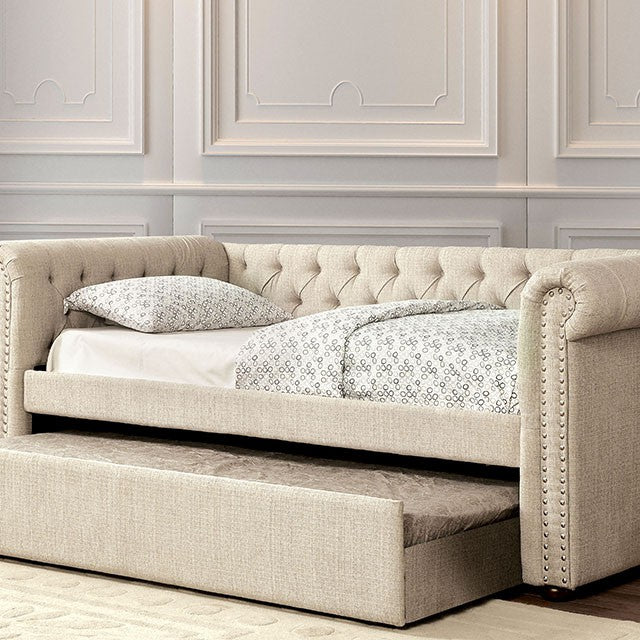 Leanna Daybed w Trundle Beige - California Furniture (Coachella, CA)