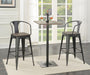Cavalier 3-piece Square Bar Table Set Dark Elm and Black - California Furniture (Coachella, CA)