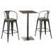 Cavalier 3-piece Square Bar Table Set Dark Elm and Black - California Furniture (Coachella, CA)