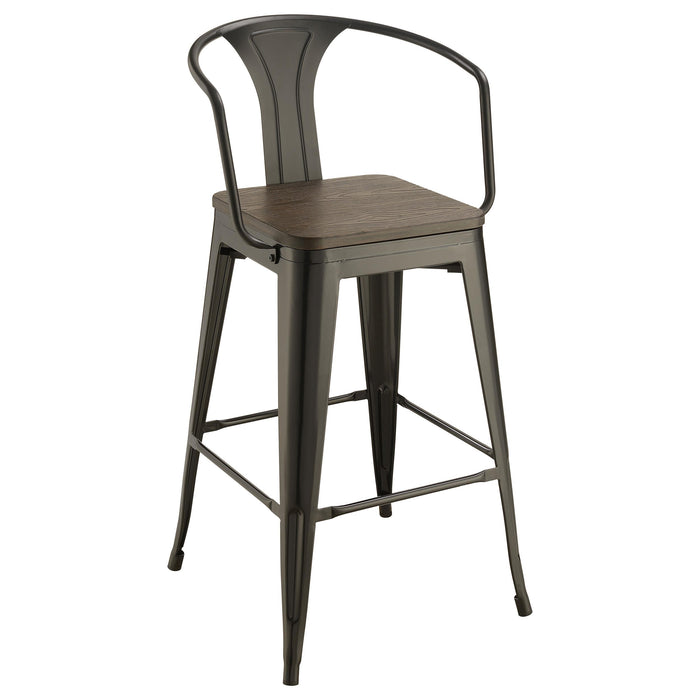 Cavalier 3-piece Square Bar Table Set Dark Elm and Black - California Furniture (Coachella, CA)