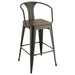Cavalier 3-piece Square Bar Table Set Dark Elm and Black - California Furniture (Coachella, CA)