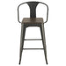 Cavalier 3-piece Square Bar Table Set Dark Elm and Black - California Furniture (Coachella, CA)