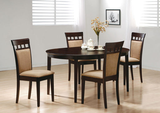 Gabriel 5-piece Extension Leaf Dining Table Set Cappuccino - California Furniture (Coachella, CA)